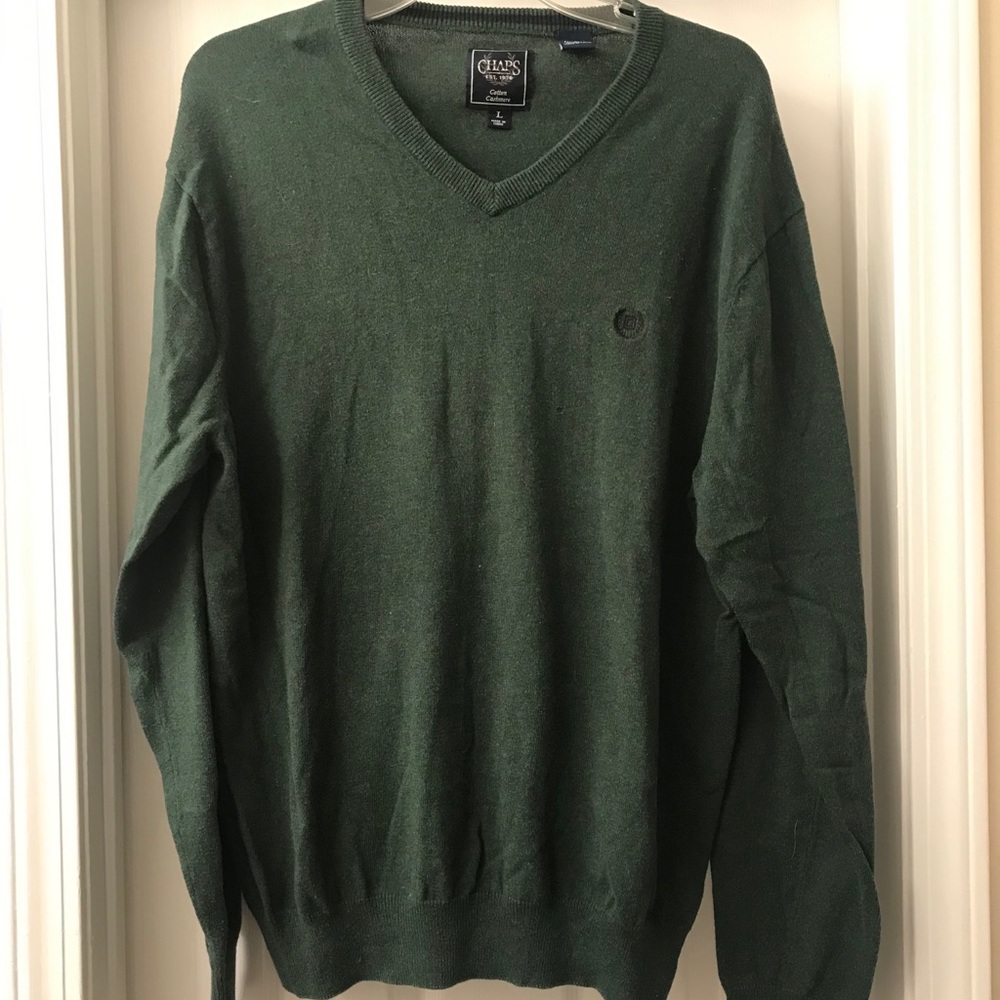 Chaps Sweater Size Large V Neck